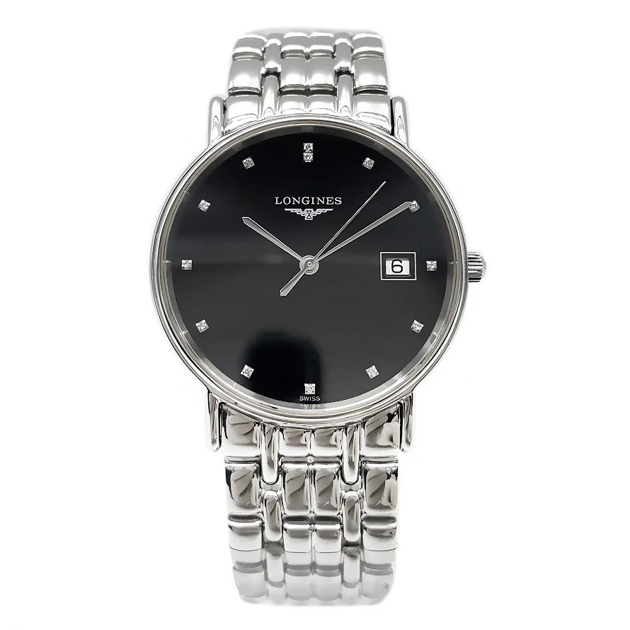 99新 Longines/浪琴 瑰丽720/全套/黑盘钻刻/表径33mm/公价8100