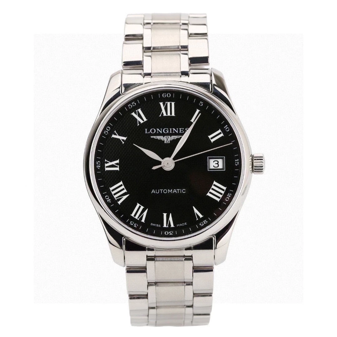 99新 Longines/浪琴 名匠518/全套/黑盘罗马/表径36mm/公价15400