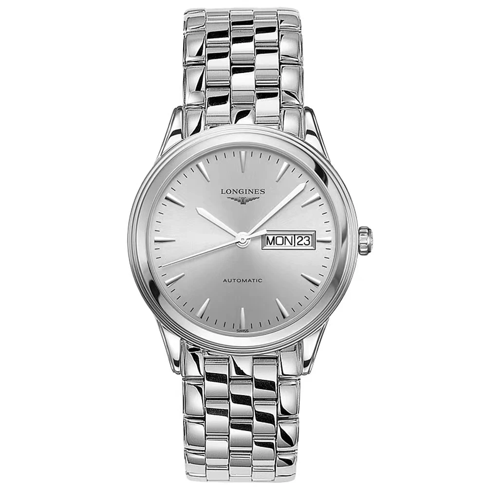 99新 Longines/浪琴 军旗799/全套/灰盘条丁/表径35.6//公价13100