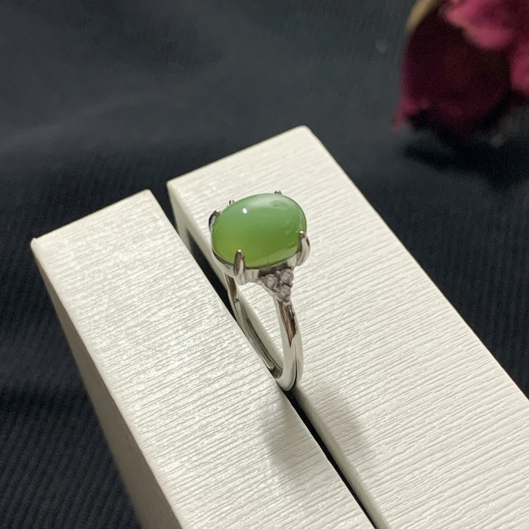 【明钰甄选】和田玉天碧玉精致女士时尚轻奢尺寸8*10