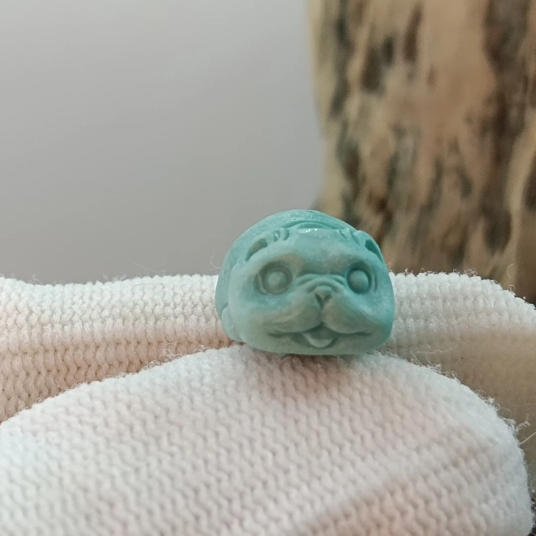 原矿绿松石高瓷精雕法斗