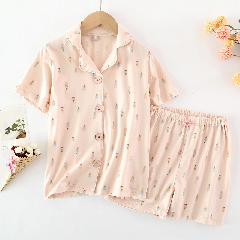 纯棉休闲睡衣家居服套装儿童夏天薄款女童全棉大码夏季宽松常规