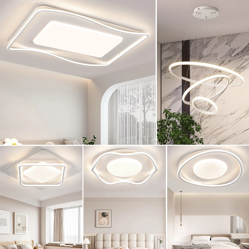 客厅灯吸顶灯2024年新款卧室灯长方形轻奢奶油风全屋灯具套餐组合