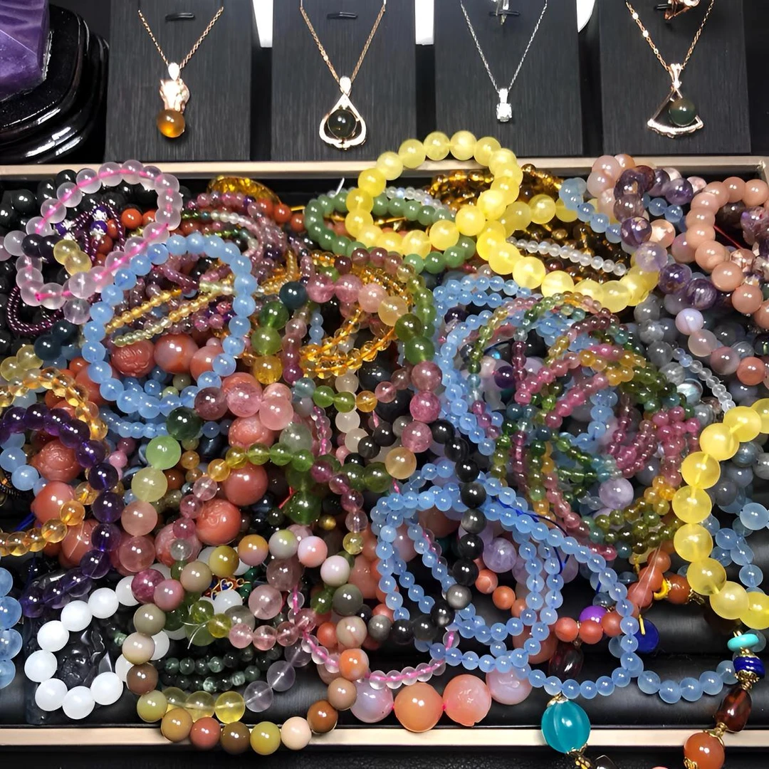 未镶嵌  天然diy手工珠珠编绳手串时尚彩色情侣手链 多样性发货