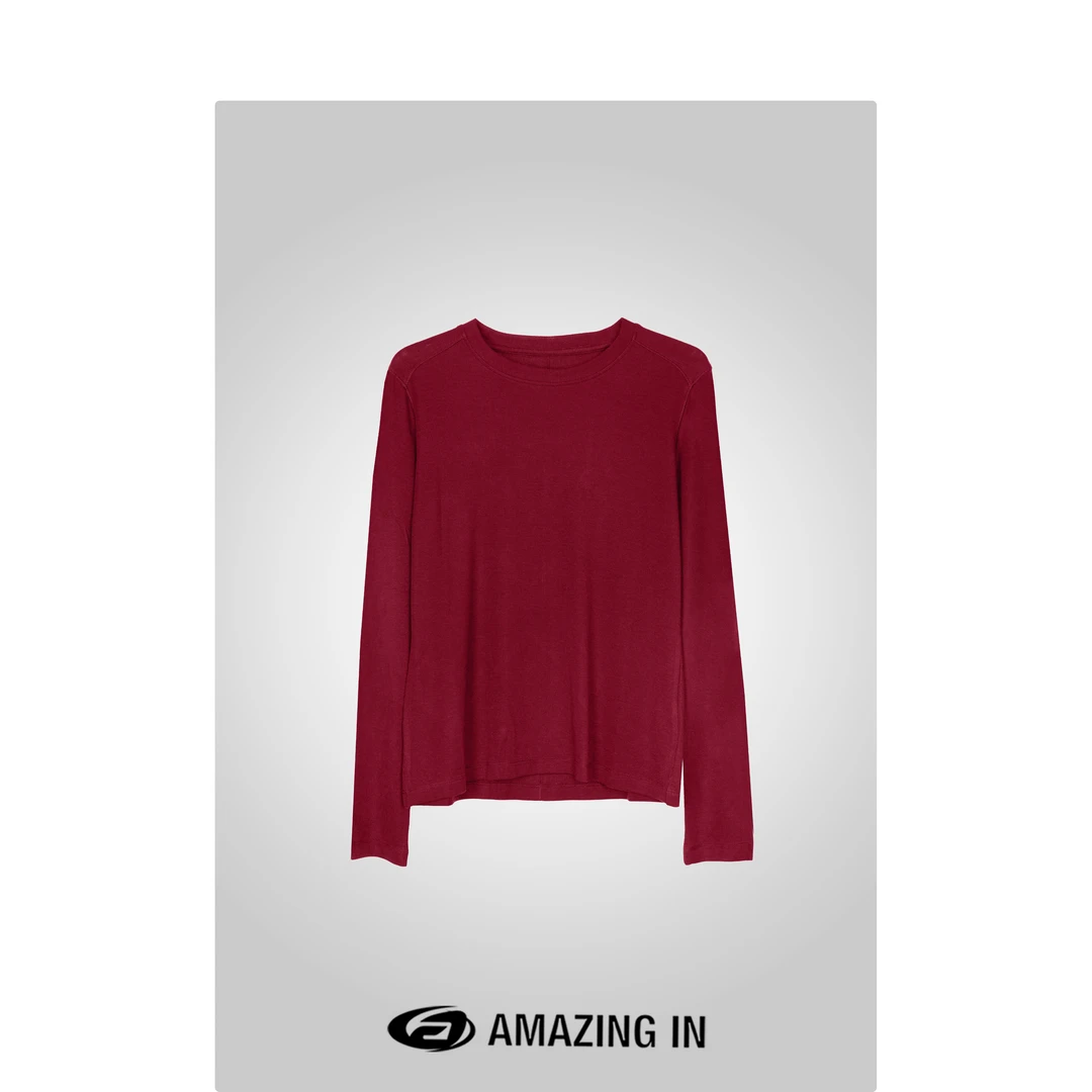 AMAZING IN | 莱赛尔×羊毛 | 简约百搭打底衫女 A240920-WSJ-Y931