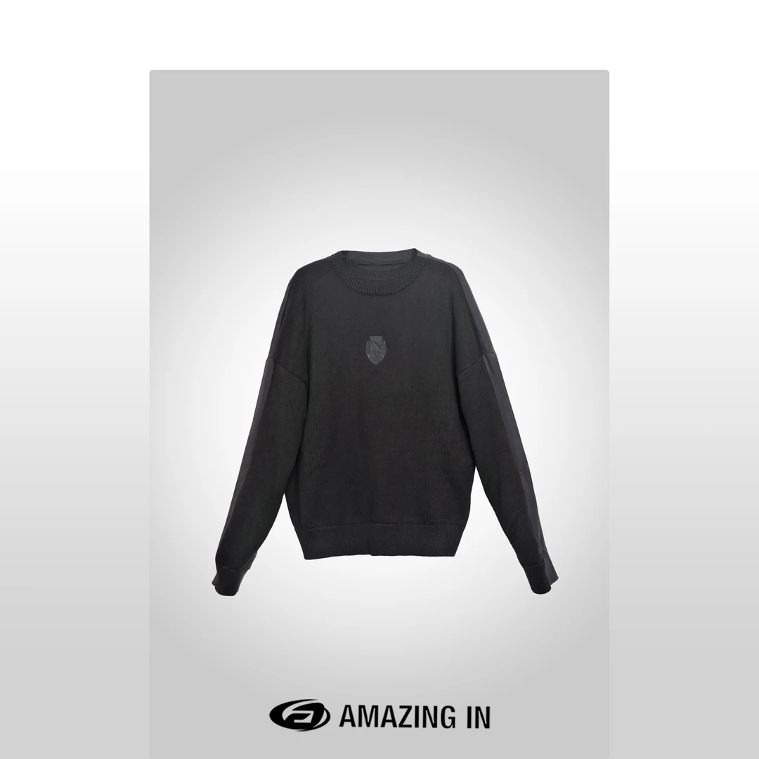 AMAZING IN | 1oo%棉 | 时尚廓形拼接针织卫衣 A240710-XGJ-32871