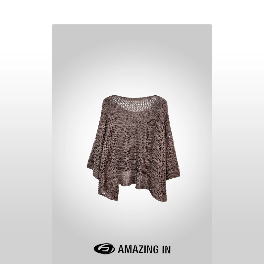 AMAZING IN“延长线”100麻编织感镂空宽松针织衫A240701-NYDZ-3102
