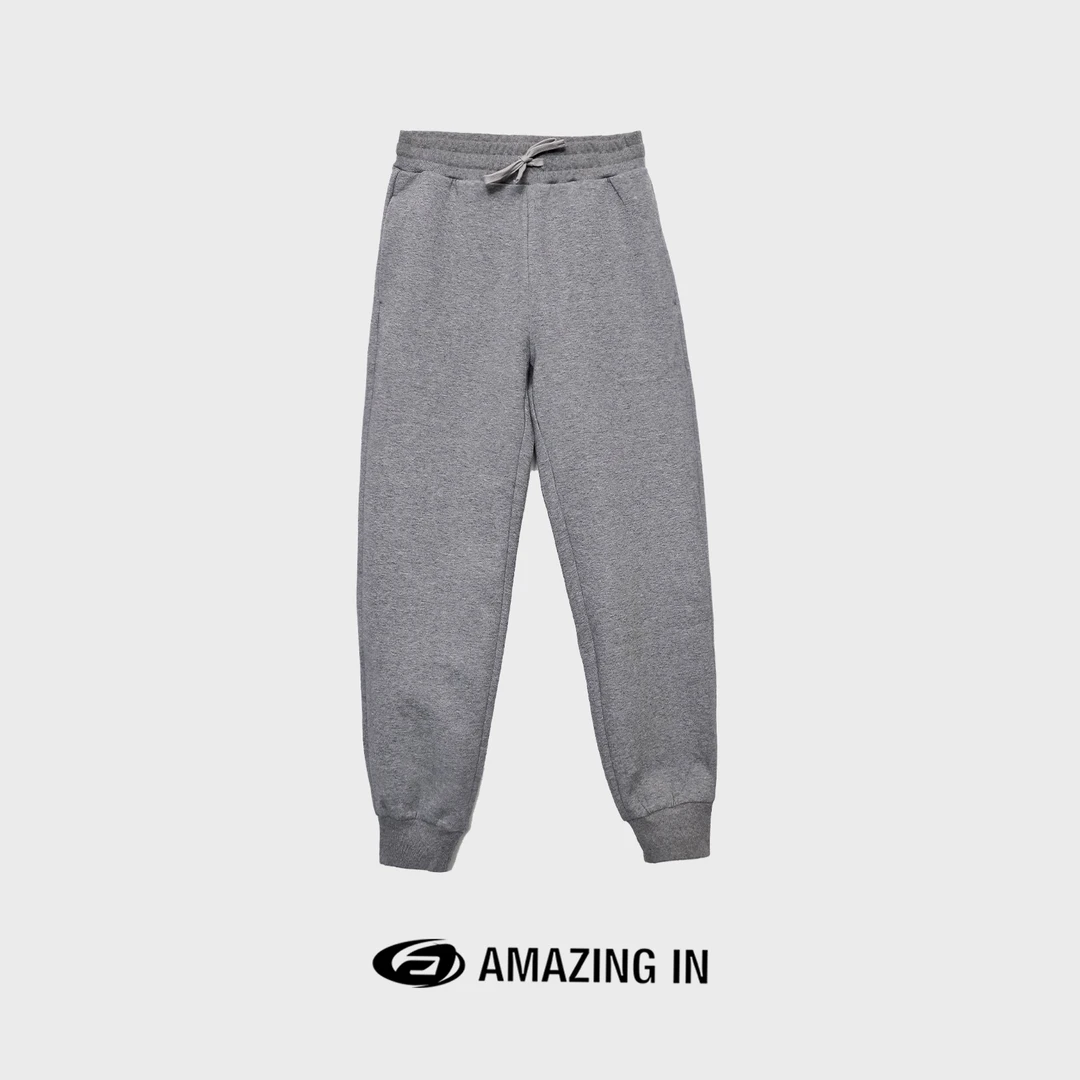 AMAZING IN 长绒棉空气层加绒松紧运动卫裤 A231115-LJ-LH-23-501