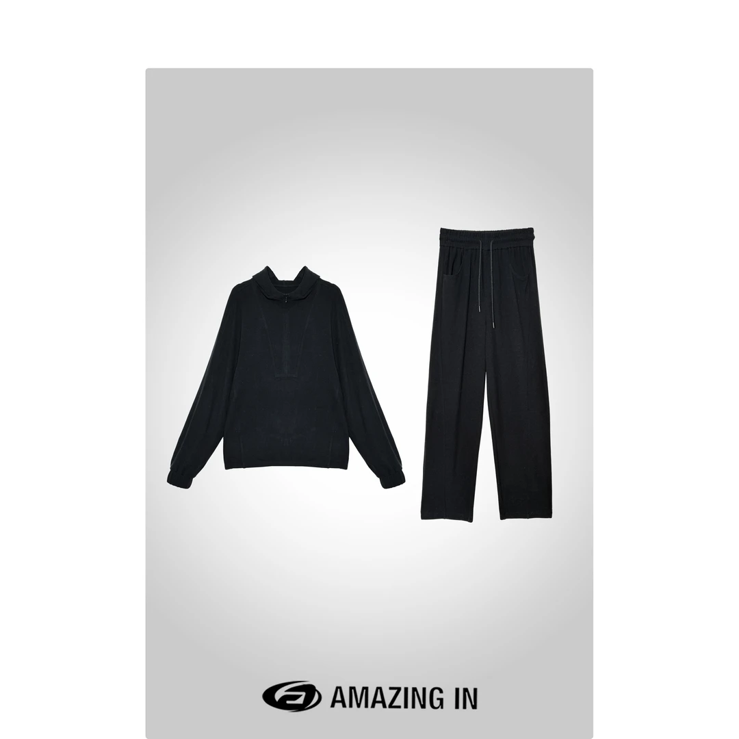 AMAZING IN | 显瘦宽松廓形型卫衣休闲裤套装 A241026-CD-241009