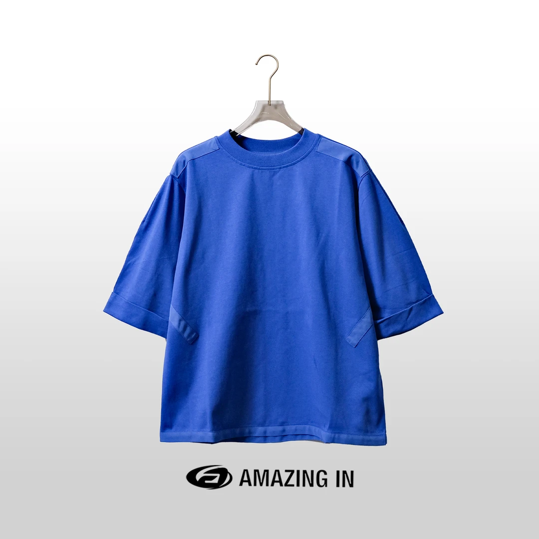 AMAZING IN "长绒棉T"纯棉经典设计感贴条T恤A240319-NYSD-BA1242