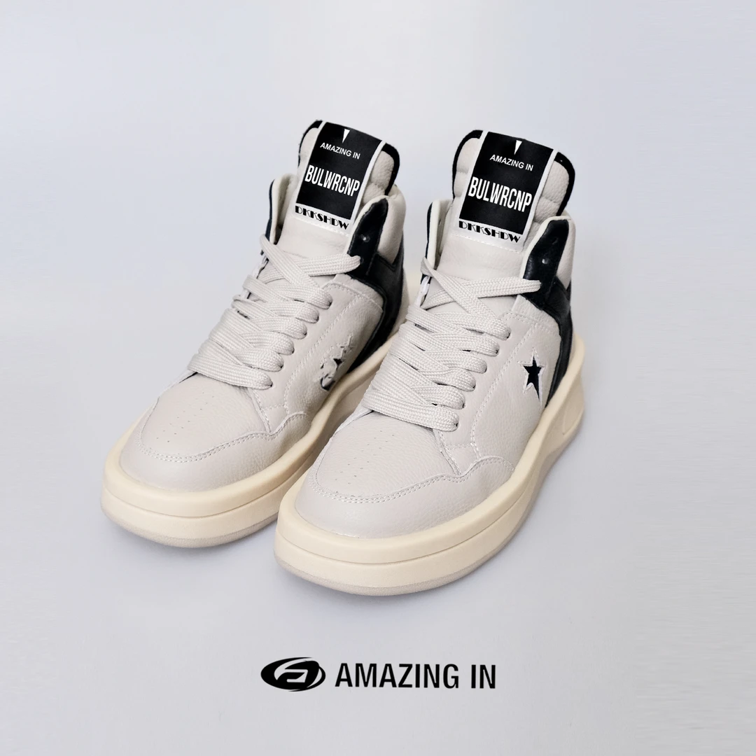 AMAZING IN “暴走鞋”厚底真皮百搭休闲高帮鞋A231025-SH515