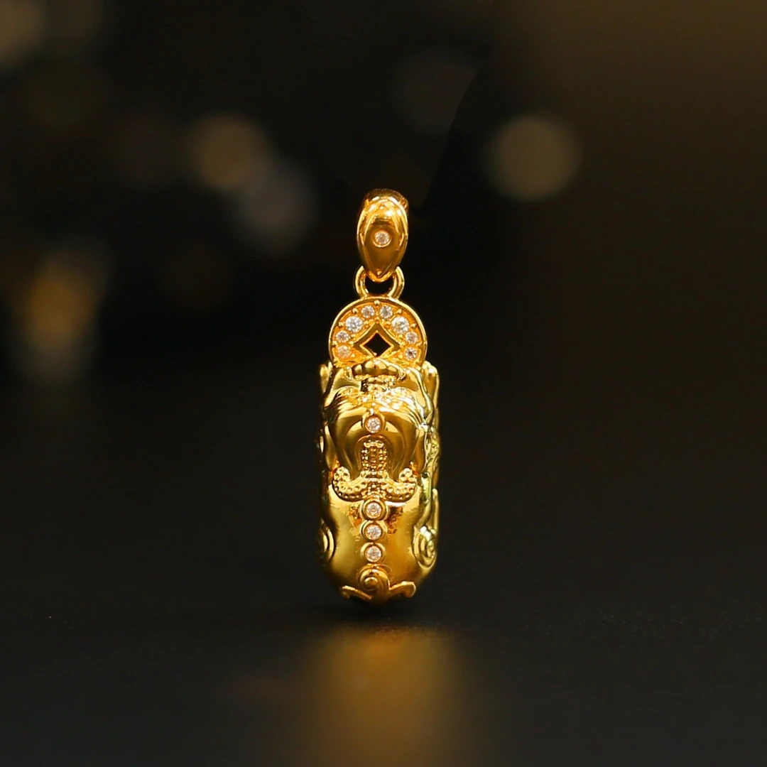 【合成/培育】【婷婷专属】18k金莫桑石貔貅滴流