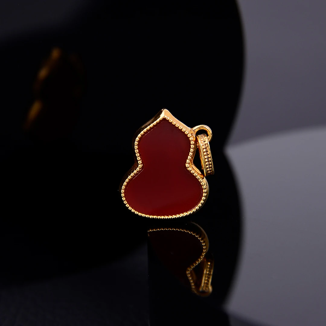 【婷婷专属】18K金红玛瑙豪镶（不含链）小葫芦吊坠 气质轻奢百搭