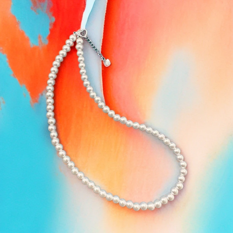 项链  白色6mm项链UU百搭简约款