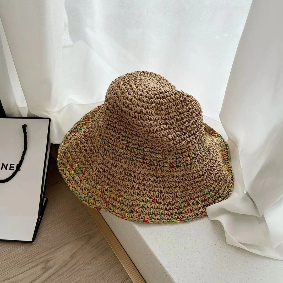 Barbie Siyu  夏季百搭时尚混色草编草帽女士680