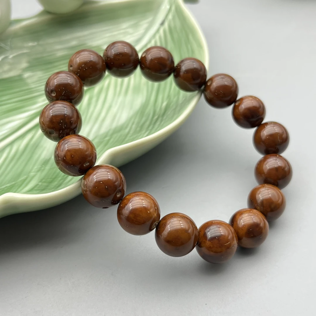 WW738-紫金鼠素珠14mm单圈手串