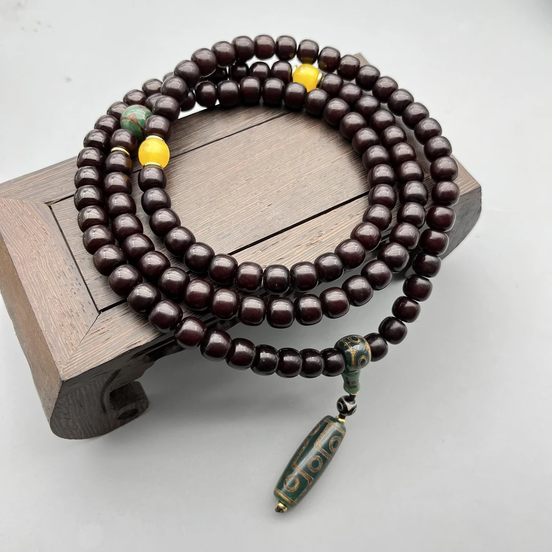 WW064-墨色菩提配九眼珠11mm+多圈