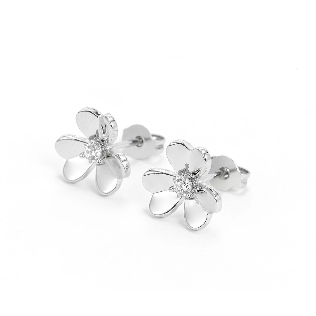 合金耳饰 三花耳钉欧美温柔小清新文艺气质简约素款