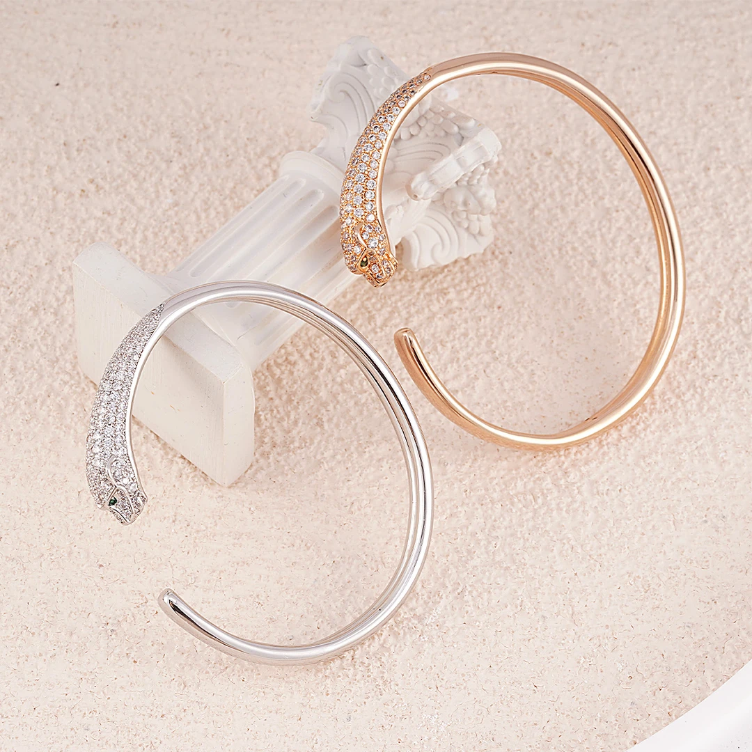 合金手镯 豹子头带钻手镯欧美经典时尚气质设计精致手镯