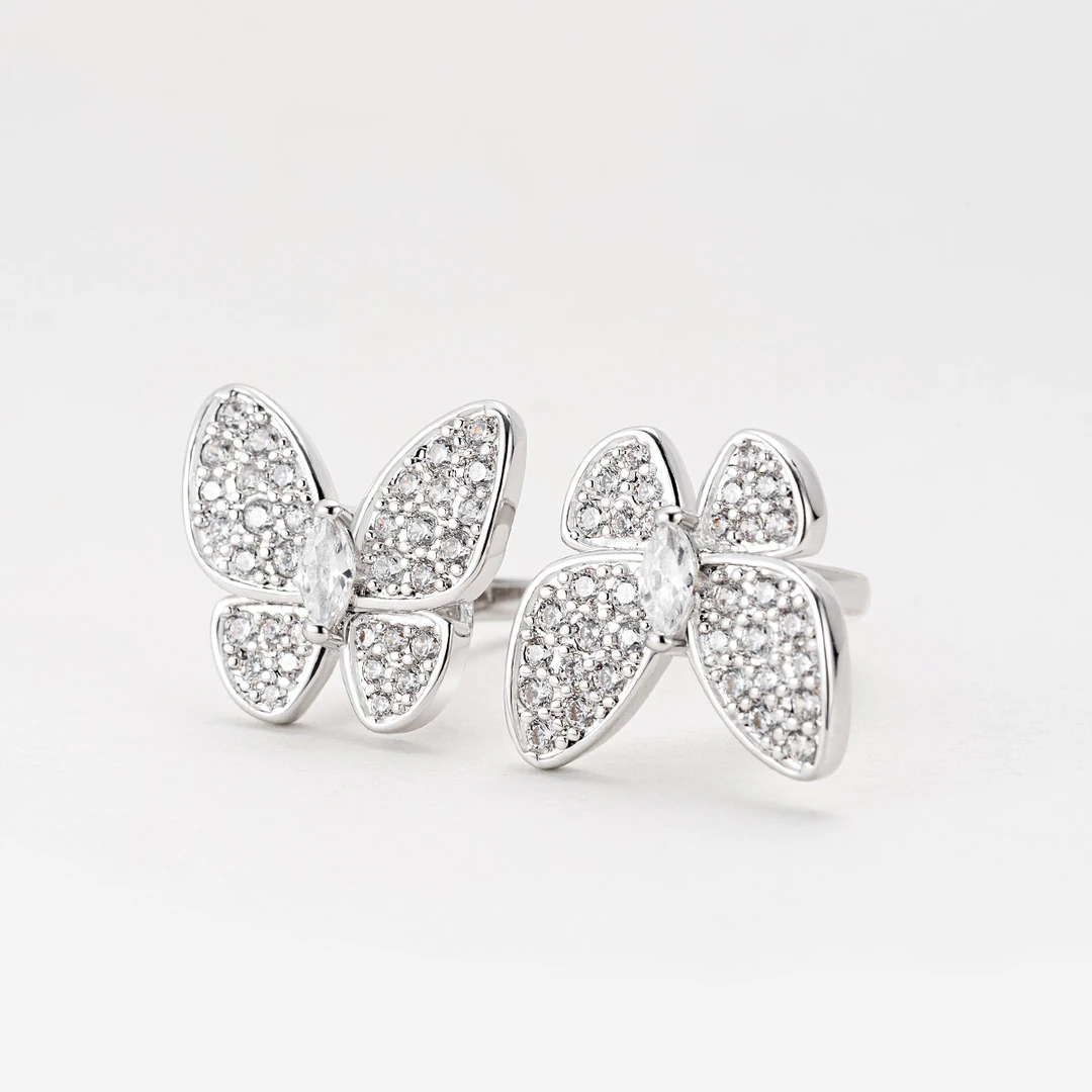 合金戒指 双蝴蝶戒指欧美风气质高端时尚轻奢个性小众