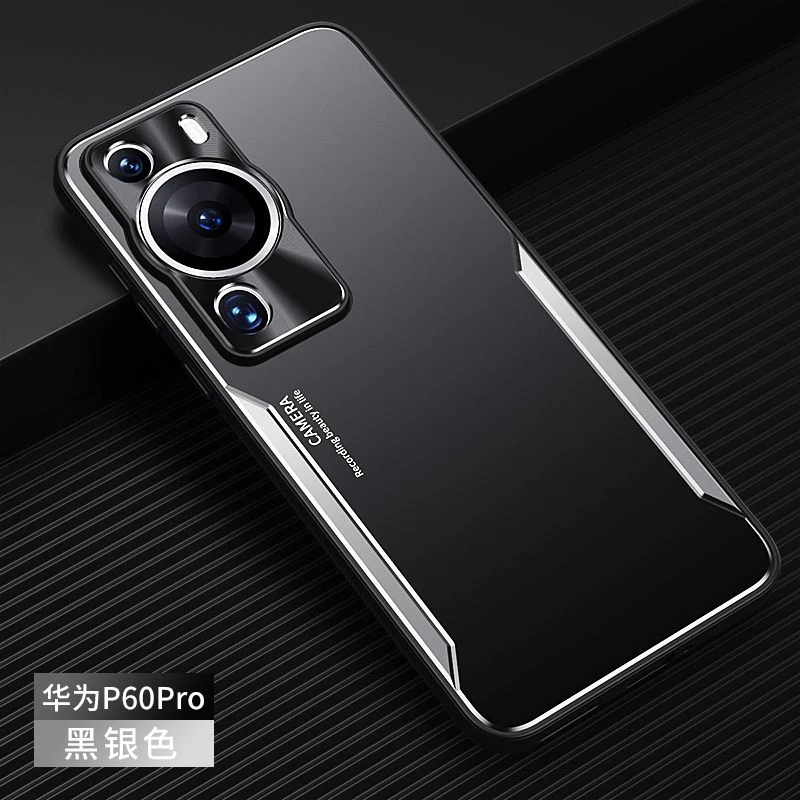 华为P60手机壳金属huaweiP60pro保护套新款全包镜头防摔男款商务