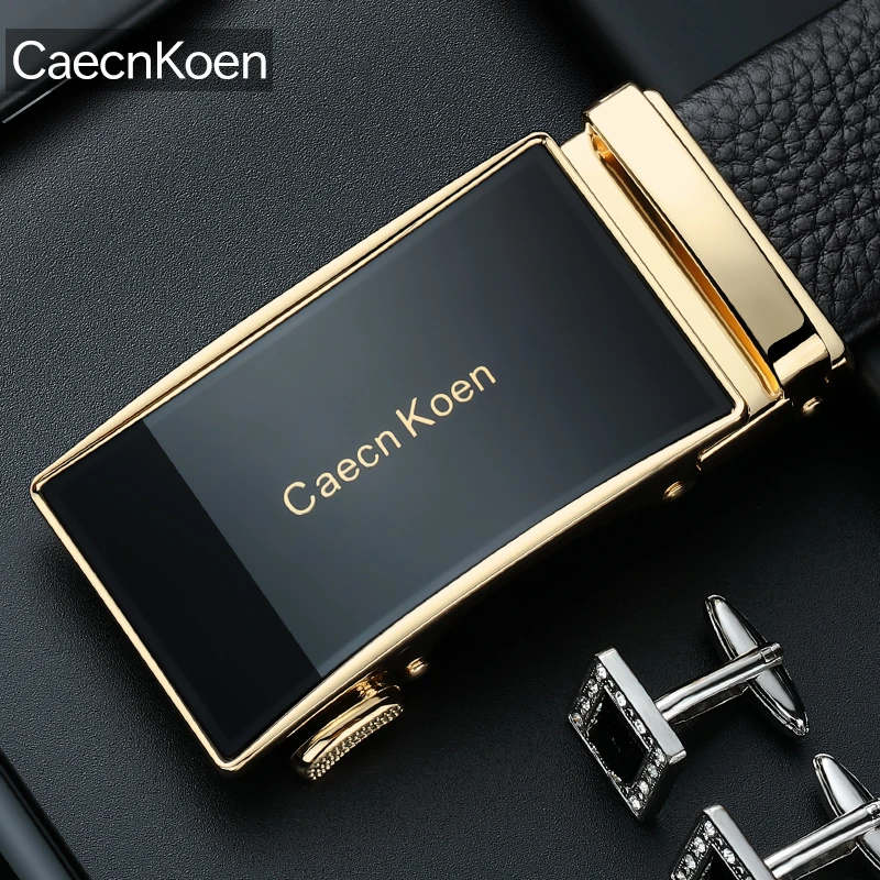 CaecnKoen正品2025款男士真皮皮带自动扣头耐磨裤带商务休闲腰带
