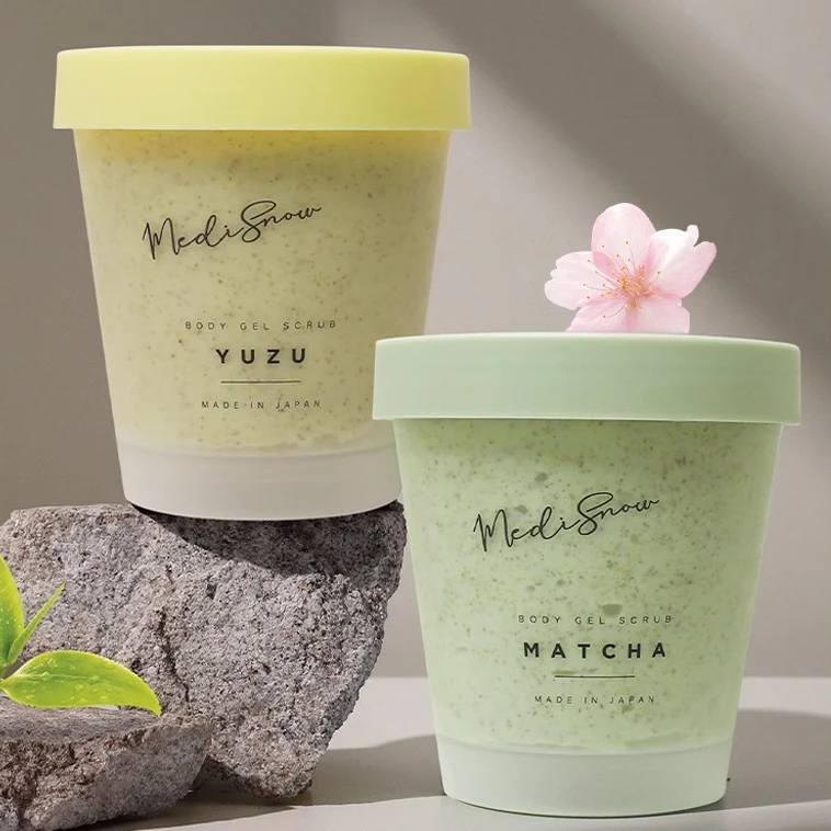 日本MEDISNOW磨砂膏身体磨砂膏乳亮白去角质鸡皮柚子抹茶提亮肤色