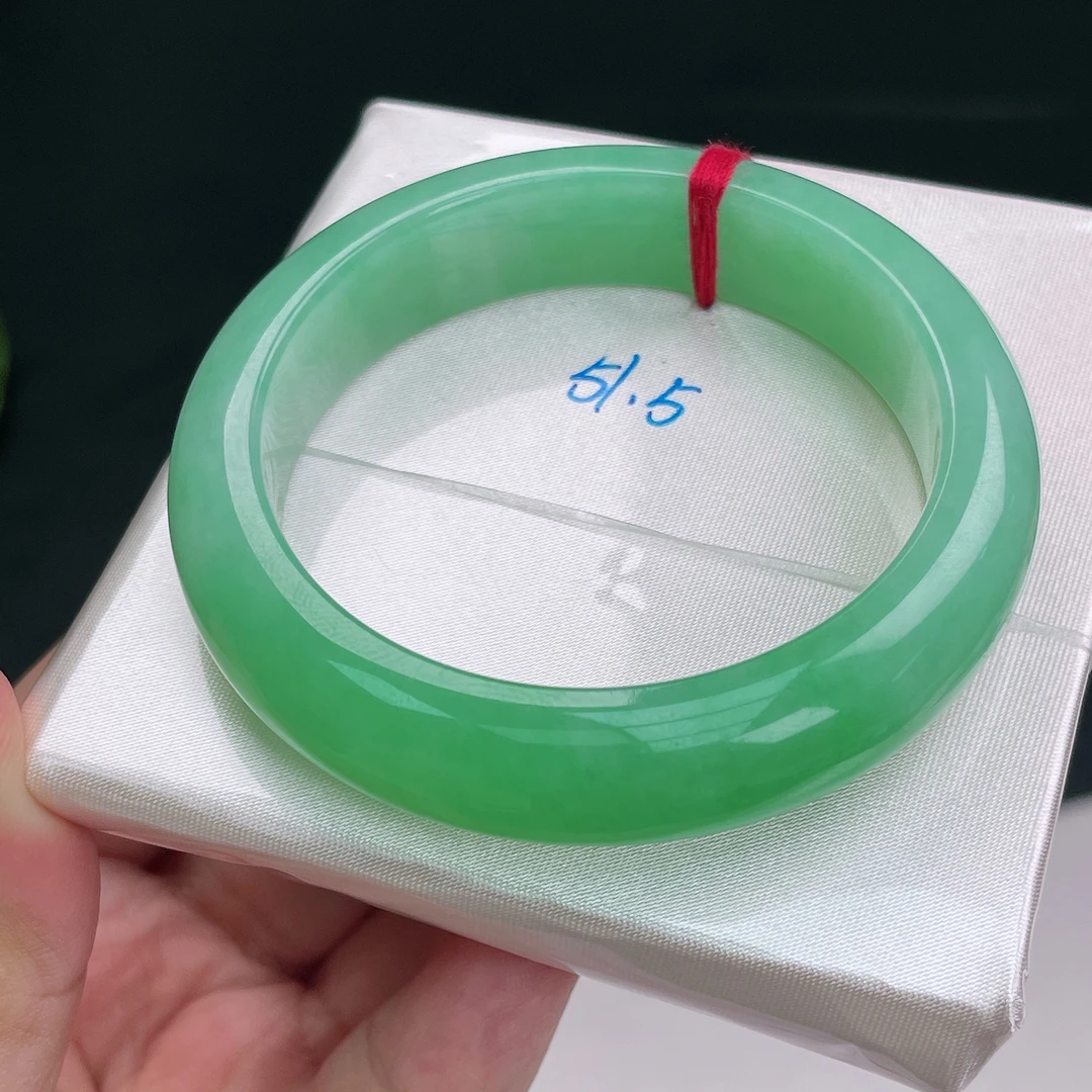 天然缅甸翡翠满绿正圈51-52