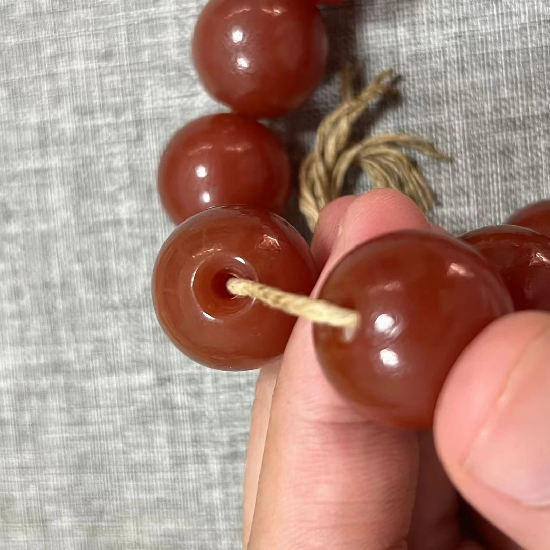 玛瑙手串珠径19.3mm左右