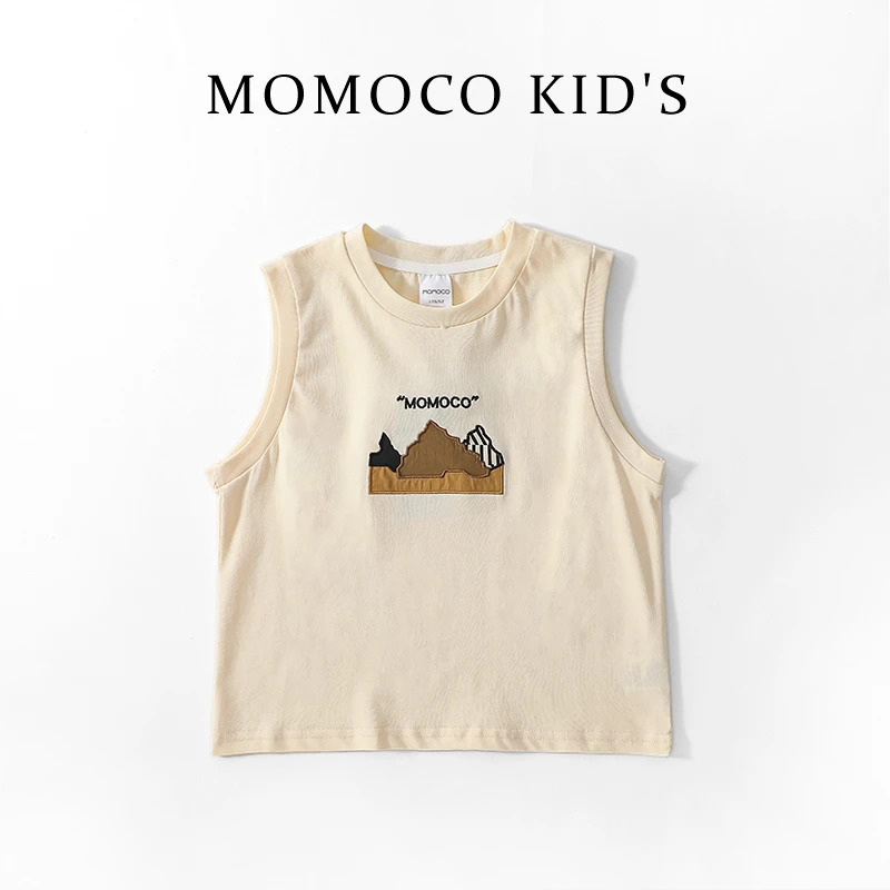 MOMOCO男童夏季山系时尚印花背心儿童宽松透气75280233001