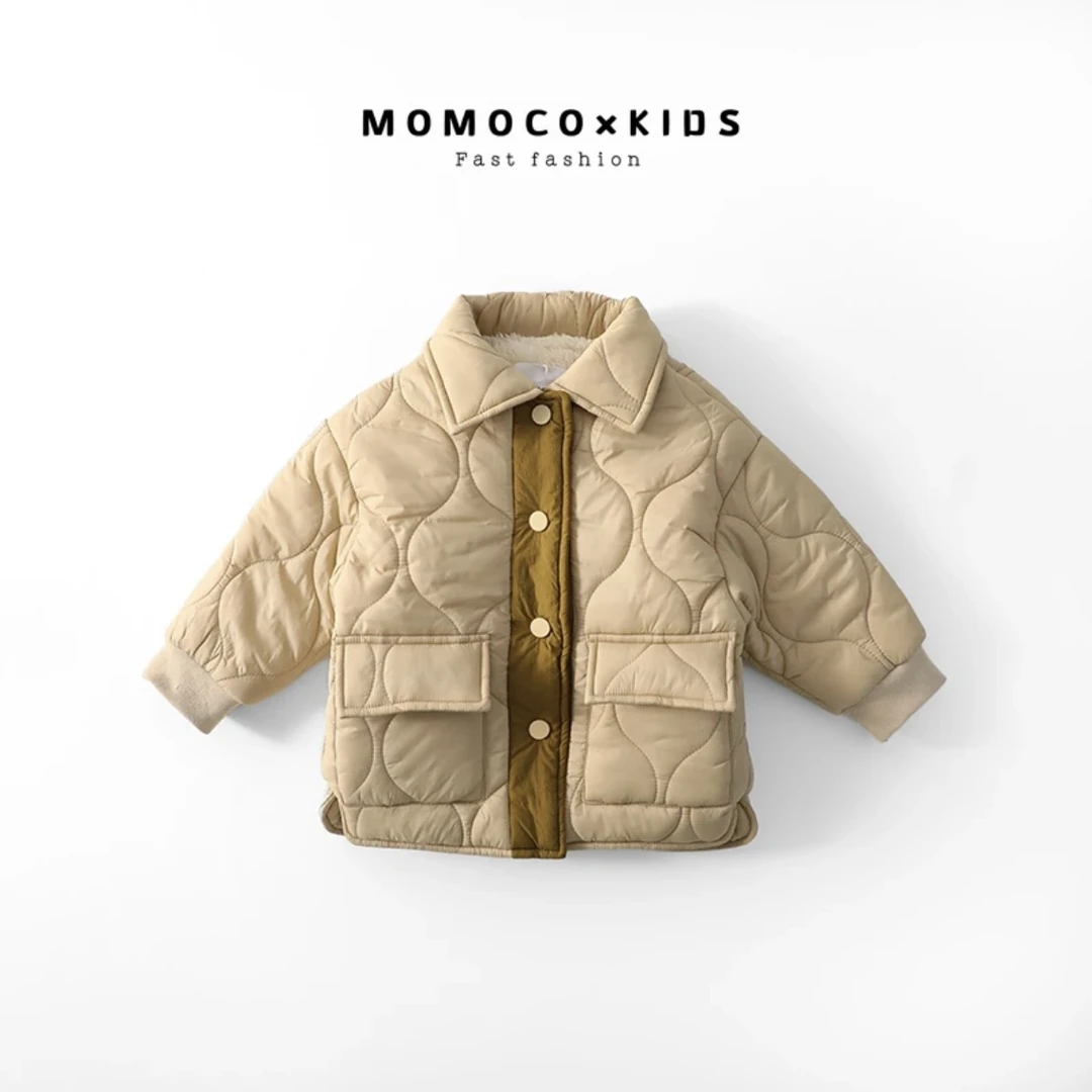 MOMOCO【冬季清仓】男童冬季韩版时尚加绒休闲小外套76430107210