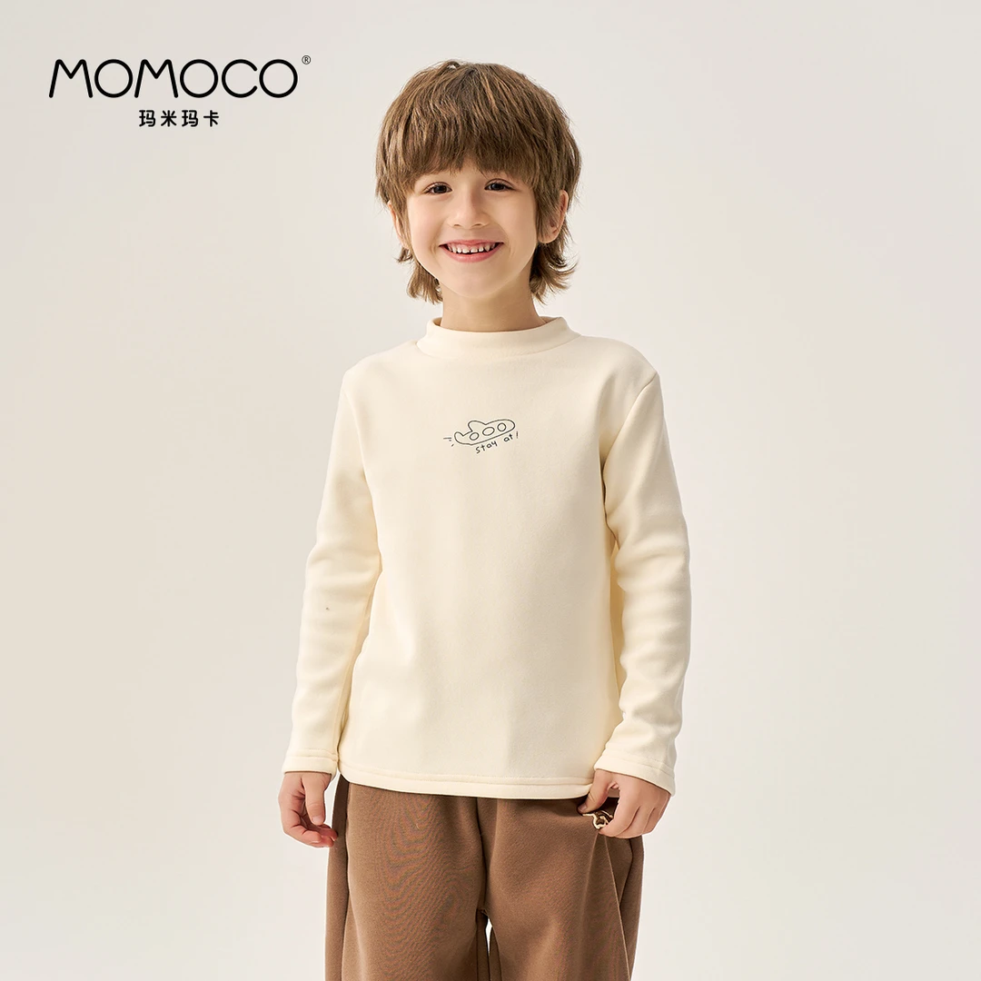 MOMOCO【冬季清仓】儿童秋冬季百搭童趣小飞机打底衫76430239205