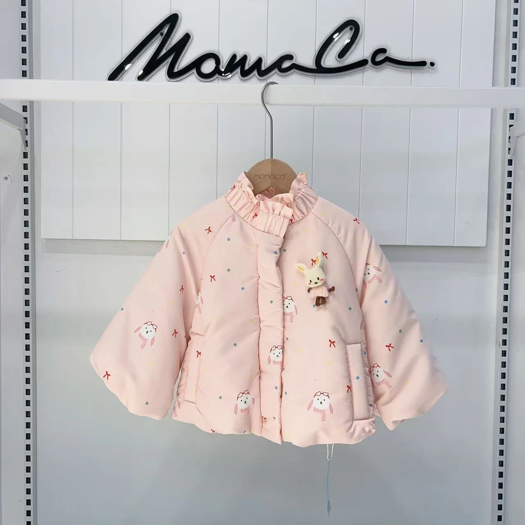 【温暖包裹】MOMOCO女童冬季新款时尚洋气甜美印花棉服75830101084