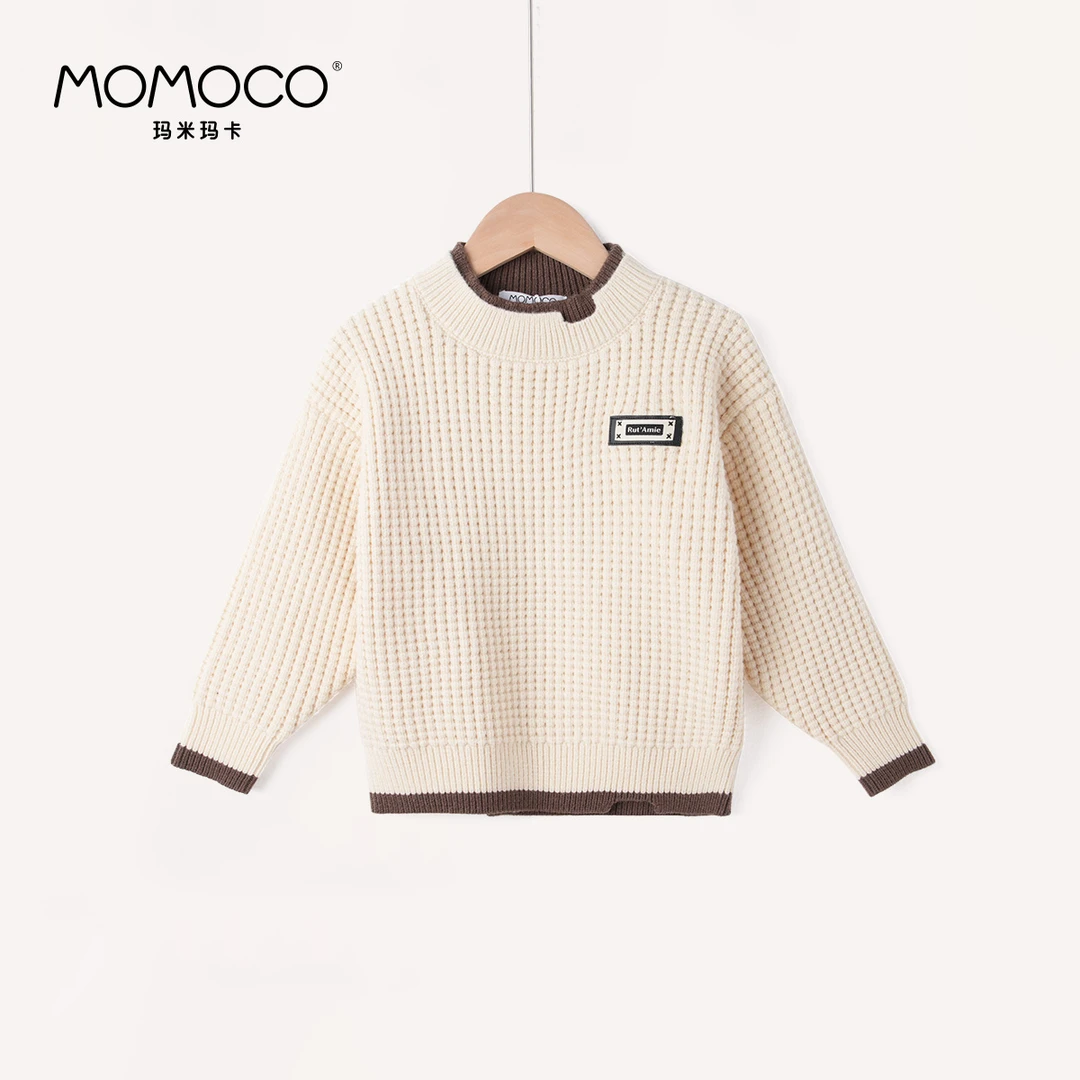 MOMOCO【775】儿童冬季时尚百搭洋气韩版贴标休闲毛衣76430230210