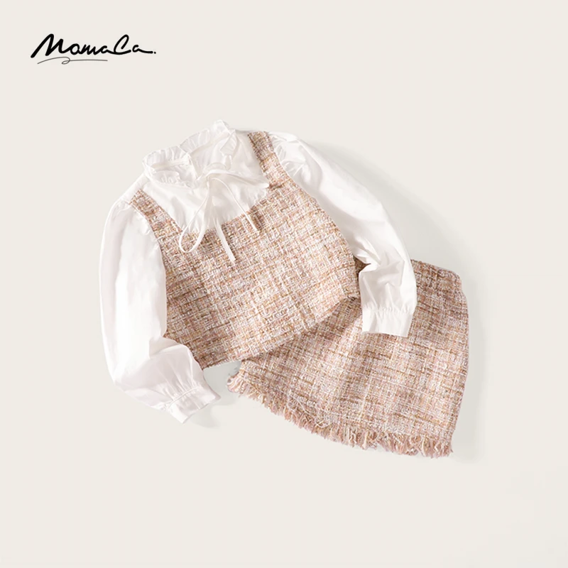 MOMOCO女童春秋2024新款小香风百搭套装时尚两件套75730578008