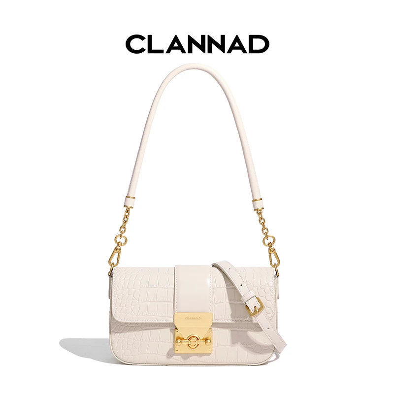 CLANNAD/克兰纳蒂品牌压纹女包轻奢时尚新款单肩斜挎小包腋下包