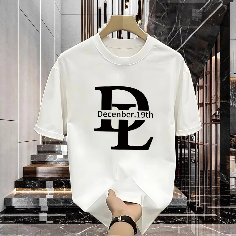 2024夏季新款国潮风纯棉潮牌男女同款大妈圆领短袖T恤上衣