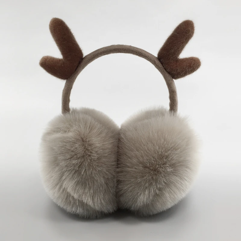 鹿角耳暖冬季女生耳罩可爱冬天女士耳包骑车耳捂护耳朵学生耳套