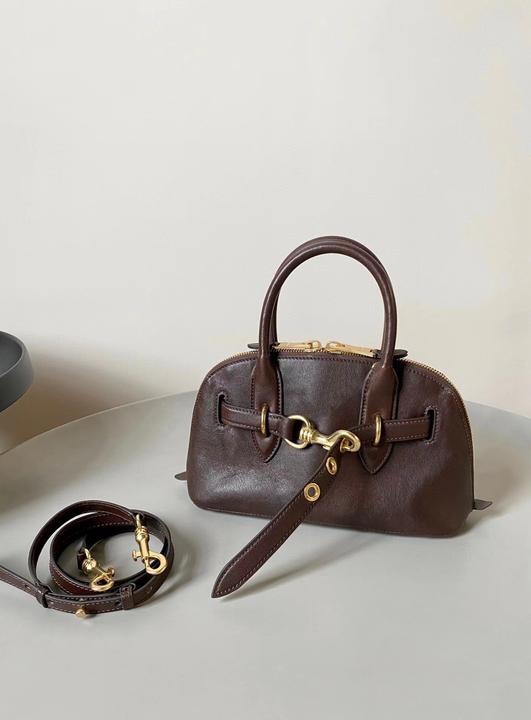 【泽楷的包】头层植鞣羊皮黑色百搭时尚贝壳包手袋手提斜跨通勤包