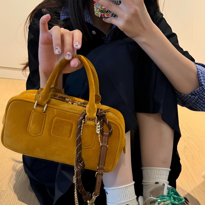 【泽楷的包】新款猄皮潮流单肩包百搭通勤保龄球包腋下包高档 休闲