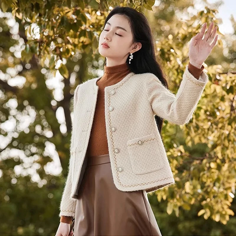 {专柜正品}商场同款2025秋冬高级感小香名媛风短外套女5400221