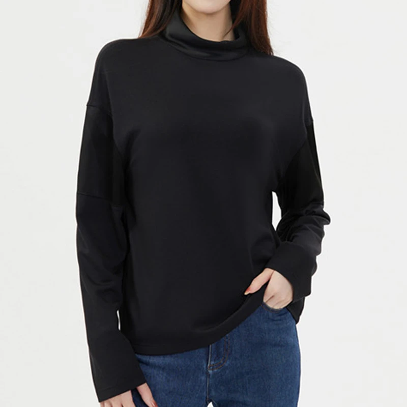 商场同款2023冬季新款宽松保暖加绒打底衫卫衣前后两面穿5300809