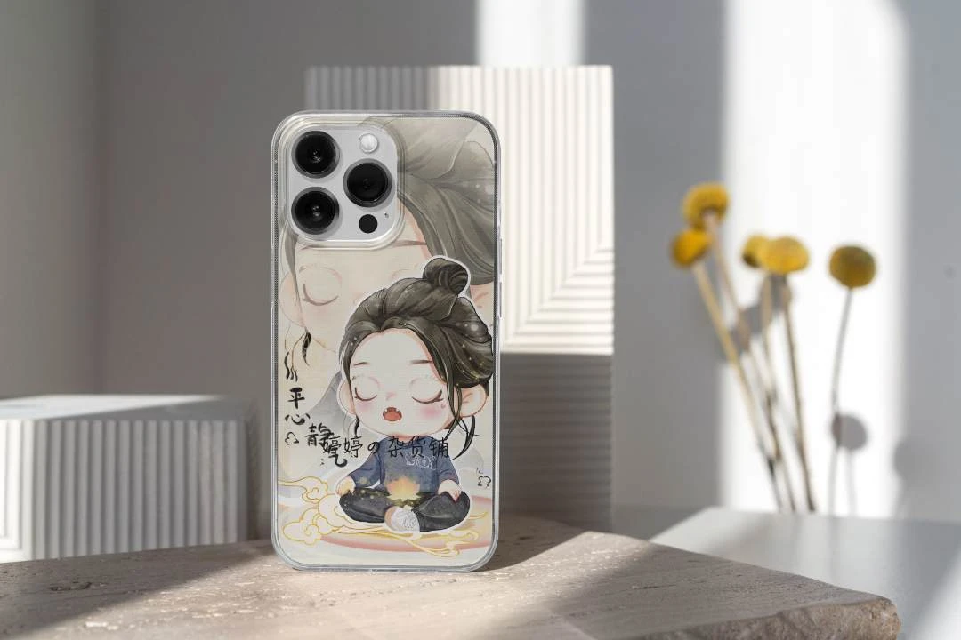 【为壳婷留】创新模内注塑白底磨砂按键全包四角防摔普通手机壳