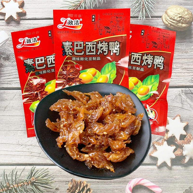 政洁素巴西烤鸭味 素肉辣条麻辣块大豆制品8090后校园怀旧零食品