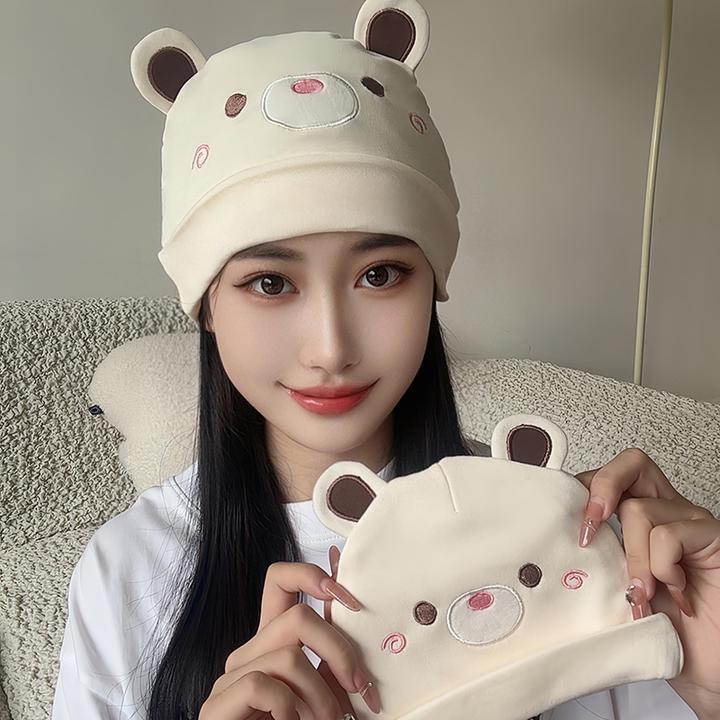 产后月子帽双层纯棉孕妇坐月子防风保暖护额发带帽子秋冬款