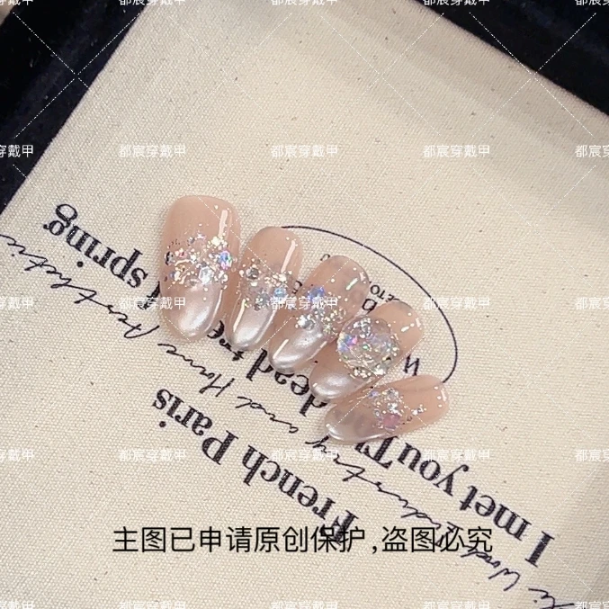 【银河系】纯手工穿戴甲气质款光疗美甲