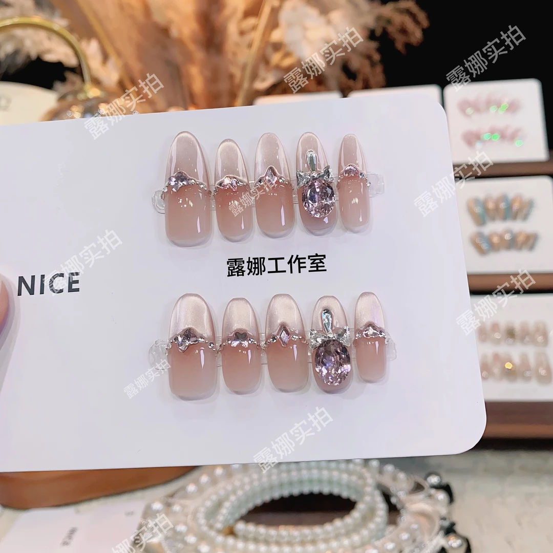 【花之幻舞】手工穿戴甲指甲贴光疗显白甲美甲贴