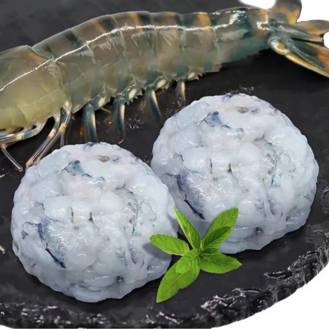 【昌萍海鲜】新鲜黑虎虾滑 虾肉含量≥95%  100g/包*10包＋2包紫菜