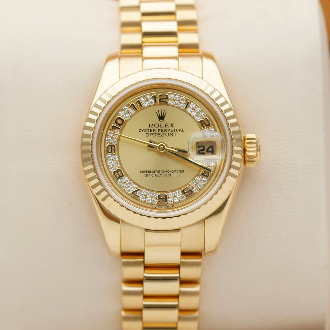 99新 Rolex/劳力士 日志型179178/自动机械女表/原钻/26mm/单表