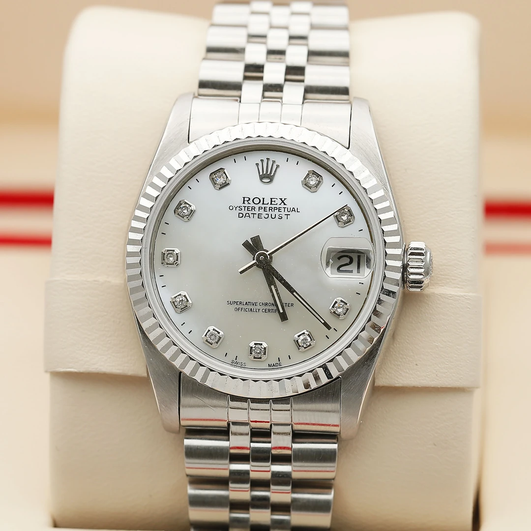 99新 Rolex/劳力士 日志78274/贝母后钻/精钢/31mm/自动机械单表